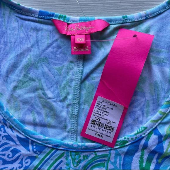 New! Lilly Pulitzer Wynne Blue Green Print Maxi Dress nwt 22144 - Picture 7 of 7